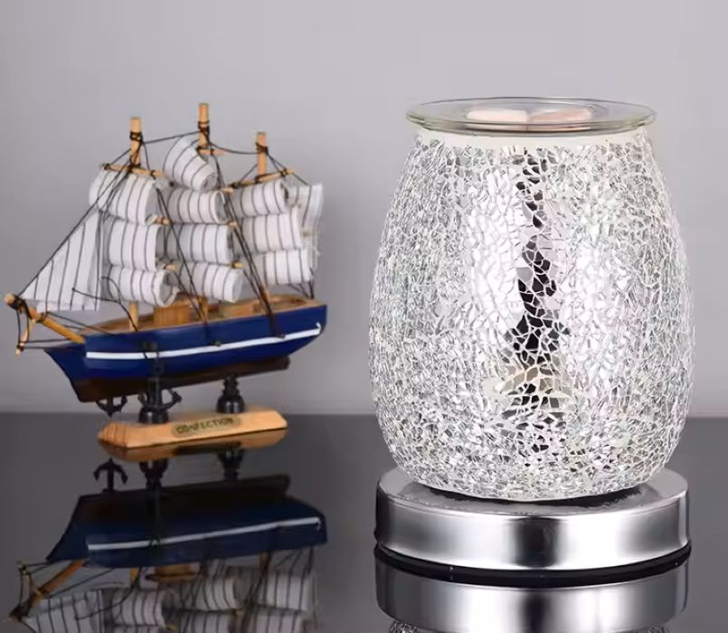Crackle Glass Oil Burner/Night Light