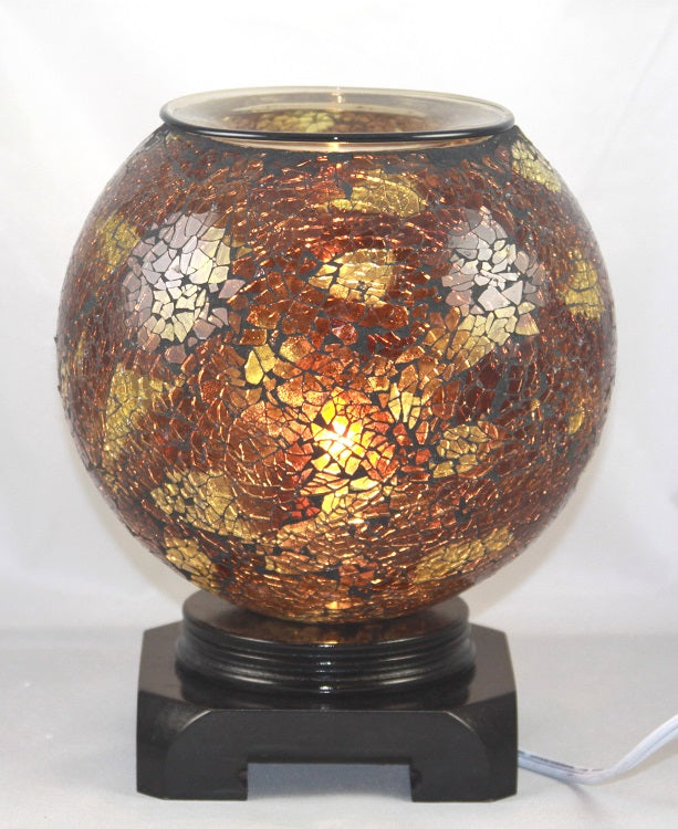 Brown Globe Electric Fragrance Oil Burner/Lamp 3 setting