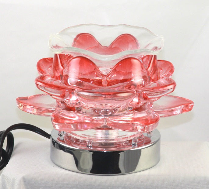Red Flower Fragrance Electric Oil Burner/Night light