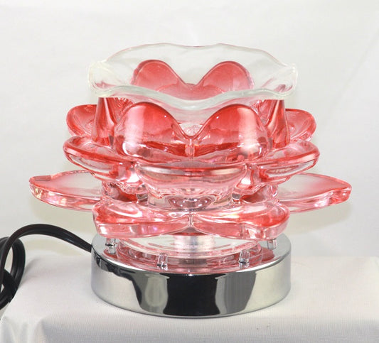 Red Flower Fragrance Electric Oil Burner/Night light