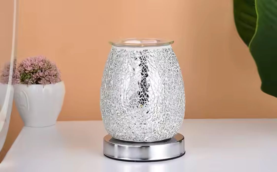 Crackle Glass Oil Burner/Night Light