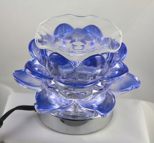 Blue Flower Electric Fragrance Oil Burner & Night Light