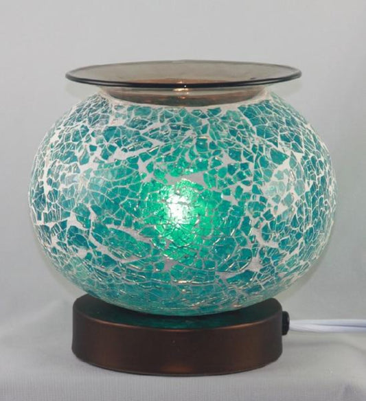 Blue Crackle Glass Fragrance Oil Burner/Lamp